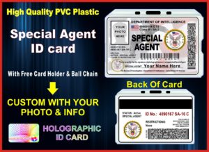 Special Agent ID Card – Custom with your Photo / Info and any Logo ...