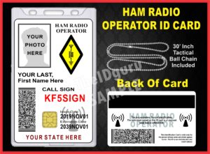 Ham Radio Operator ID Card Custom with your PHOTO and LOGO / OR GRAPHIC ...