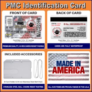 Private Military Contractor ID Card (PMC) Custom with your PHOTO and LOGO or Graphic - Image 3